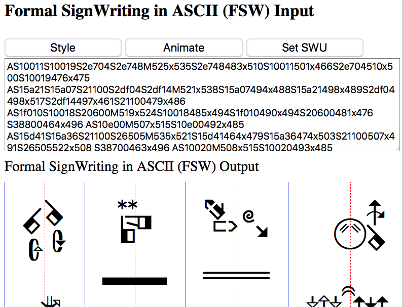 Formal SignWriting (FSW) Viewer